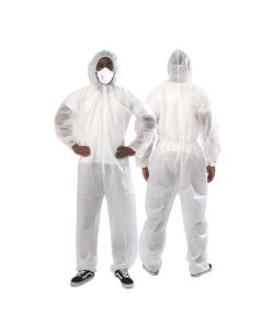 Arable Acres Basic Barrier Disposable Coverall - Category I - Elastic Hood, Waist, Wrist & Ankle - 40 gsm