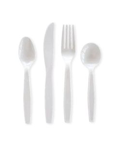 Heavy Weight Plastic Soup Spoon - White Polypropylene - 5.4g (100/Bag) (Case of 1000)