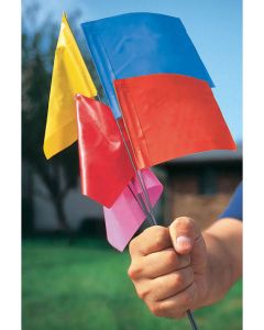 Arable Acres Marking Flag High Visibility - 21-Inch Height Wire Staff - 4-Inch x 5-Inch Flag
