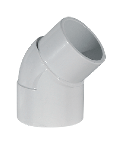 PVC Street 45-Degree Schedule 40 Elbow Fitting - Socket x Spigot - 3/4-Inch (50/Cs)