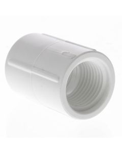 PVC Threaded Coupler - Schedule 80 - FPT x FPT - 1/2-Inch (50/Cs)