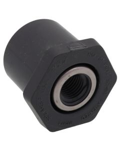 PVC Reinforced Reducer Bushing - Schedule 80 - Spigot x Thread - 1-Inch x 1/4-Inch