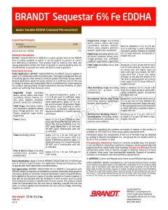 Brandt Sequestar 6% Iron (Fe) EDDHA Water-Dispersible Granule