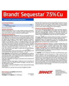 Brandt Sequestar 7.5% Copper (Cu) - Solution EDTA Liquid