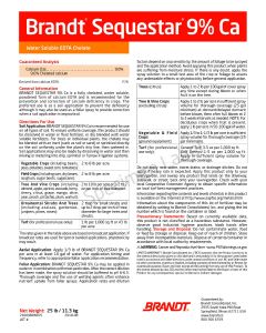 Brandt Sequestar 9% Calcium (Ca) - EDTA Microgranule