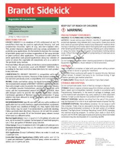 Brandt Sidekick Vegetable Oil Concentrate - Cottonseed Oil 93% - 2.5-Gallon (2/Cs)