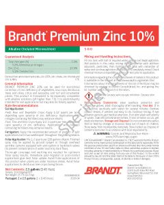 Brandt Premium 10% Zinc (Zn) Ammoniated Citrate based complex