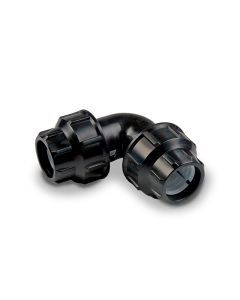 PE Tubing Connector 150 Series 90-Degree Fitting - 25mm TwistLock x 25mm TwistLock