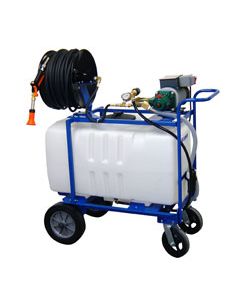 Dramm Hydra Spray Cart - 50 Gallon - Electric Motor - Corrosive Resistant - 150' Hose - Bigfoot Wheels