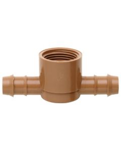 Netafim Pressure Gauge Insert Tee - 17mm Barb x 3/4-Inch FPT (Bag of 10)