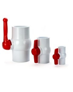 Aquagation PVC Compact Ball Valve - White - FPT x FPT