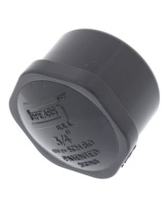 PVC End Cap - Schedule 80 - Gray - FPT- 3/4-Inch (25/Cs)