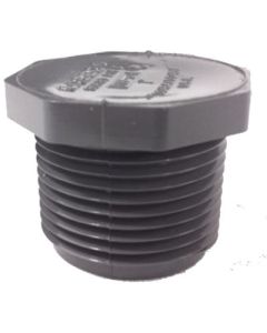 PVC Plug - Schedule 80 - Gray - MPT