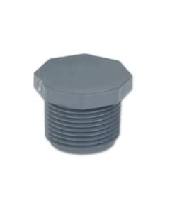 PVC Plug - Schedule 80 - Gray - 1-Inch MPT (25/Cs)