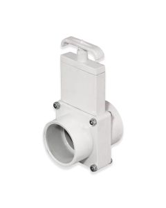 PVC Three-Piece Slice Valve - White - Socket x Socket