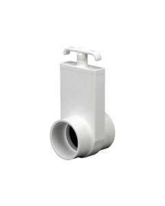 PVC Uni-Body Slice Valve - White - Socket x Socket