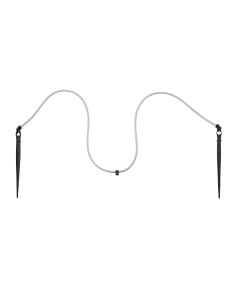 Aquagation AquaDrip 2-Way Flat Assembly - No Drain - Conic + Barb - Gray Dripeg - Black 1.02 GPH