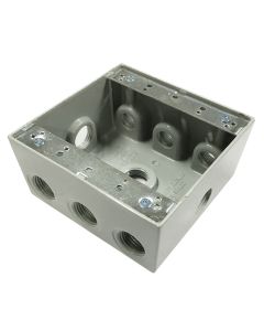 Seedherr Aluminum Die-Cast Two Gang Weatherproof Outlet Boxes
