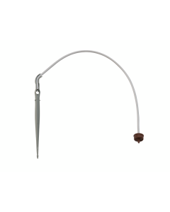 Aquagation AquaDrip Emitter No Drain Brown/Light Brown - Top Outlet - White PE - Snap Peg Stake - 2.0 LPH - 0.53 GPH