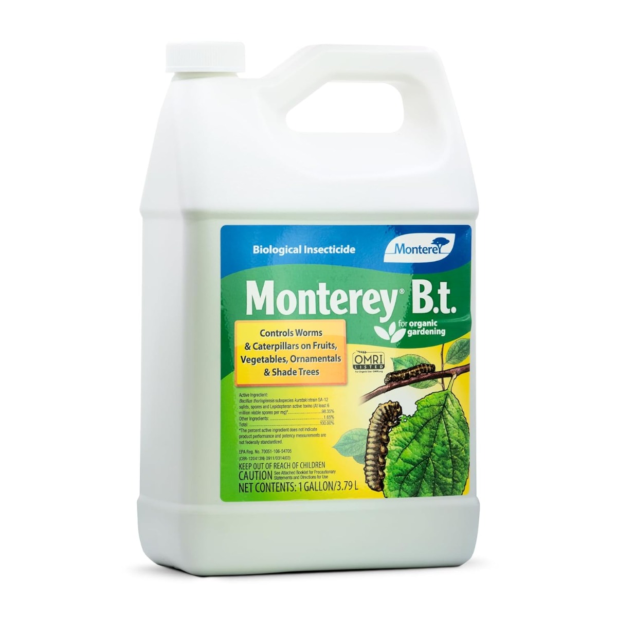 Monterey BT Bacillus Thuringiensis Worm & Caterpillar Killer ...